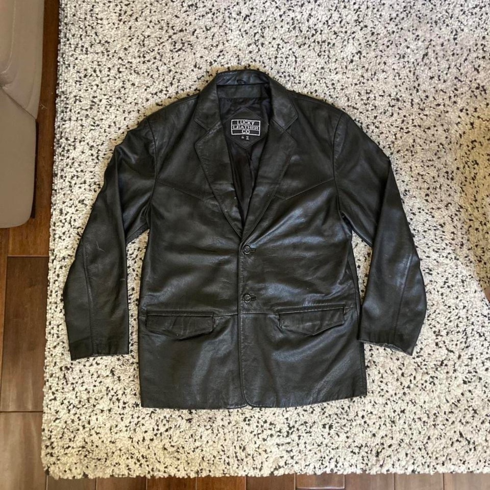 Black leather jacket